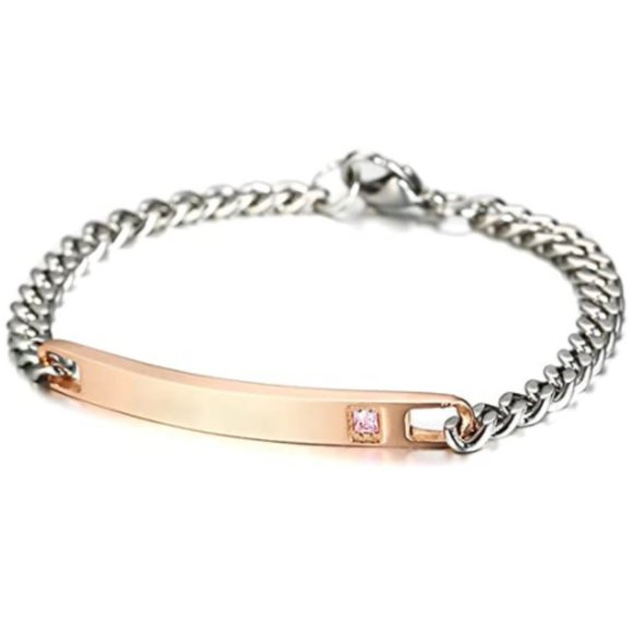 Custom Engraving Medical Symbol Rose Gold - Picture 2 of 4